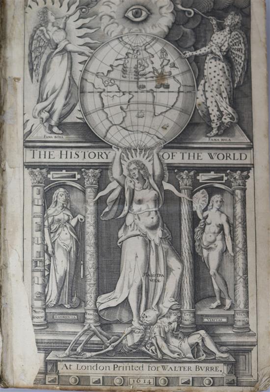 Raleigh, Walter, Sir - The History of the World. The Historie of the World ... 1st edition, folio, old calf,